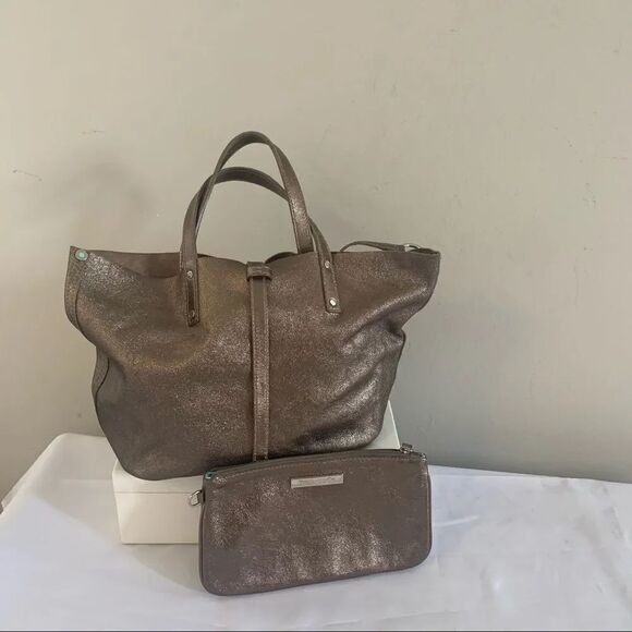 Tiffany & Co. Handbags - Tiffany & Co. Reversible Pewter Suede/Leather